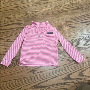 Vineyard Vines Pink and White Striped Pullover 3T